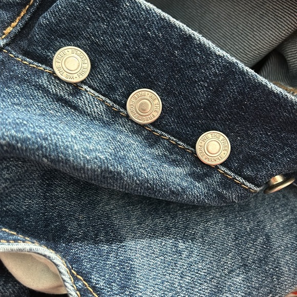 Free People X We The Free French Girl Slight Flare Button Fly denim jeans sz 26 - Picture 11 of 14